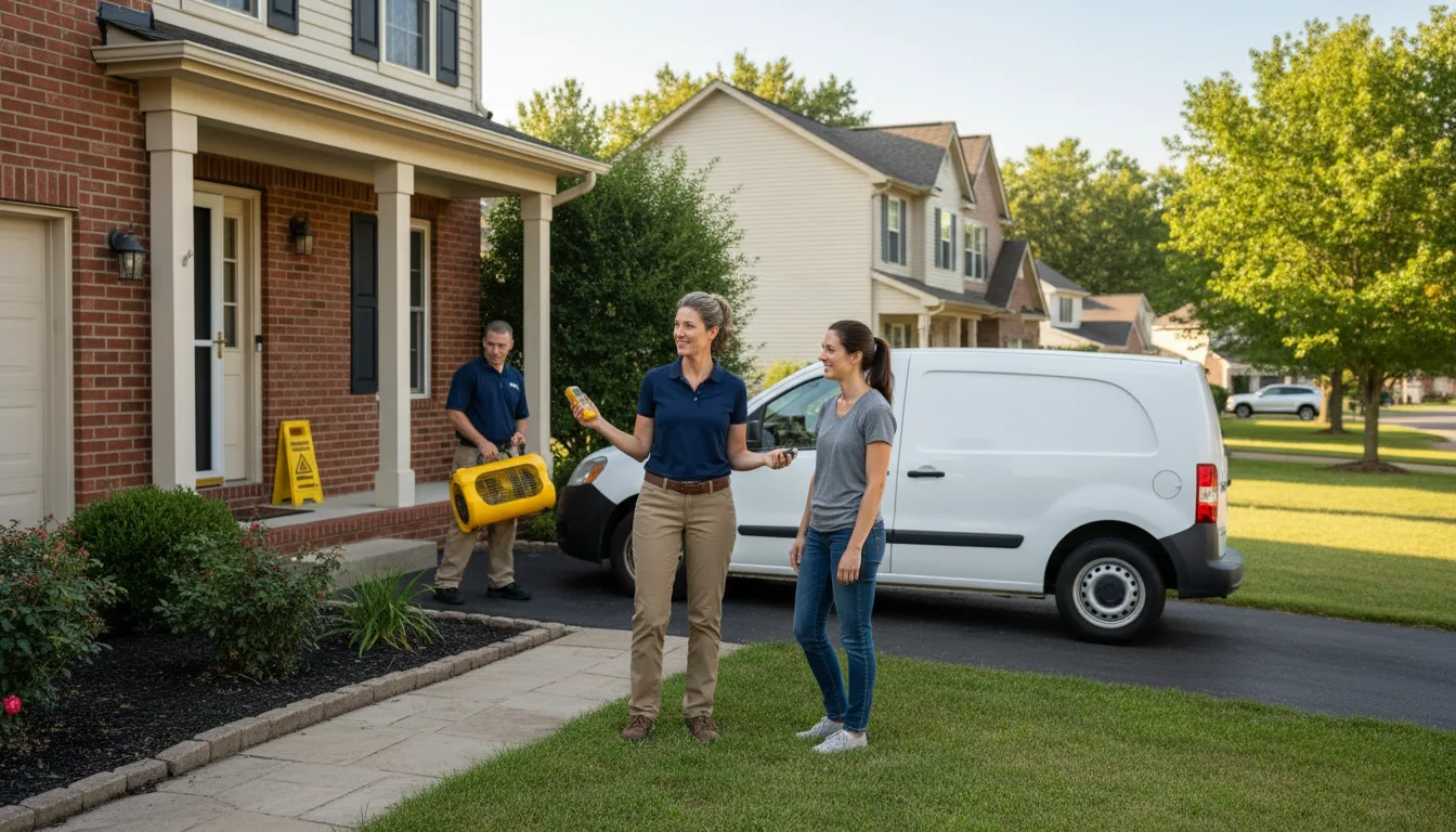 Residential water damage restoration in Smock, PA
